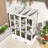 Outdoor 78-Inch Wooden Walk-In Greenhouse Cold Frame With 4 Independent Skylights And 2 Folding Middle Shelves,Anti-Fall Protection,Easy To Assembly-128504195