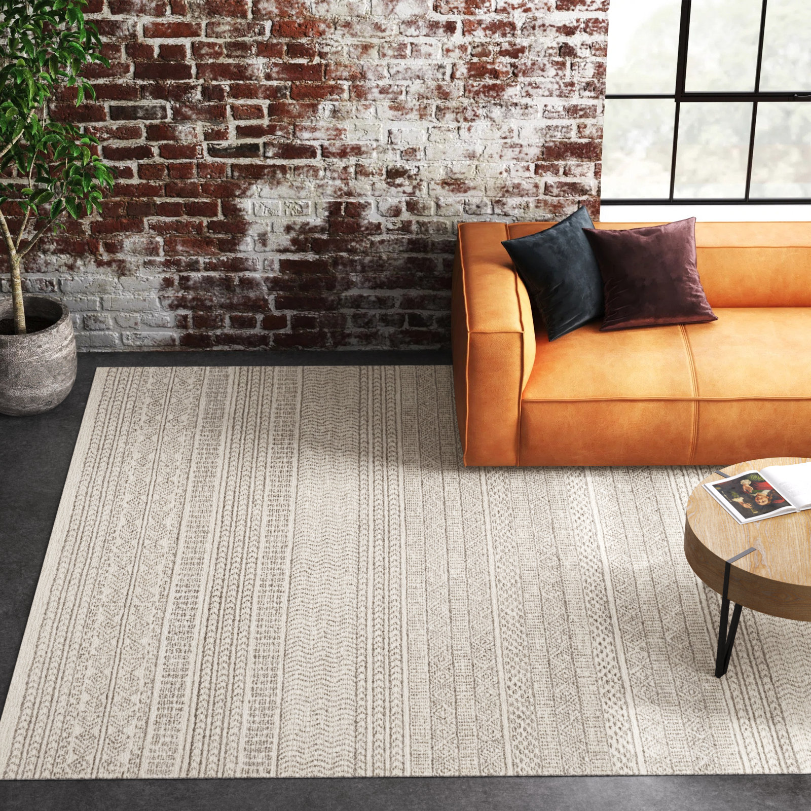 Steelside™ Lansing Hand Tufted Wool Geometric Rug & Reviews Wayfair