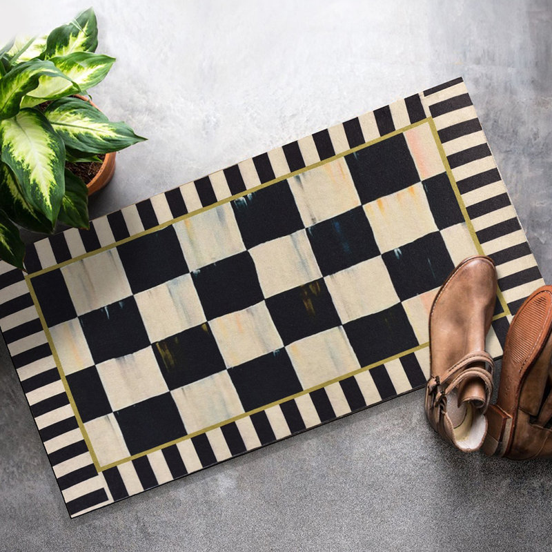 Durable PVC Doormat, Non-Slip Underside, 15.7 x 23.6 inches | 100% PVC Material, Machine Washable at 86°F | Perfect for Indoor & Outdoor Use, Easy to Clean, Stylish & Functional Welcome Mat