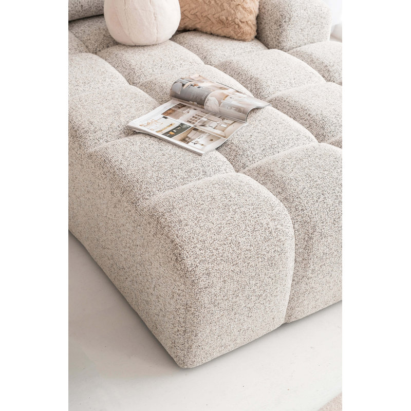 8 Seater Sofa Bed, Right -sided, Light gray