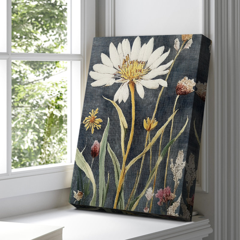 Floral, toile tendue avec châssis Cxxxi, prête à être accrochée, H 27 po x l 18 po