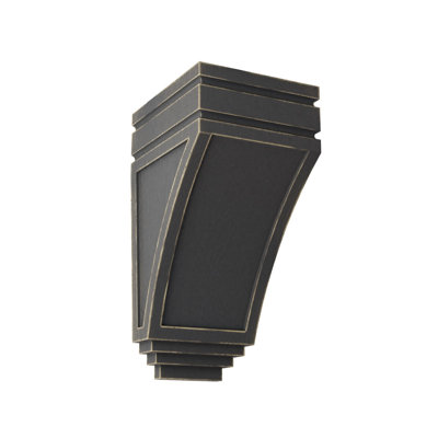 5"W x 6"D x 10 1/2"H Medium San Juan Wood Vintage Decor Corbel, Black