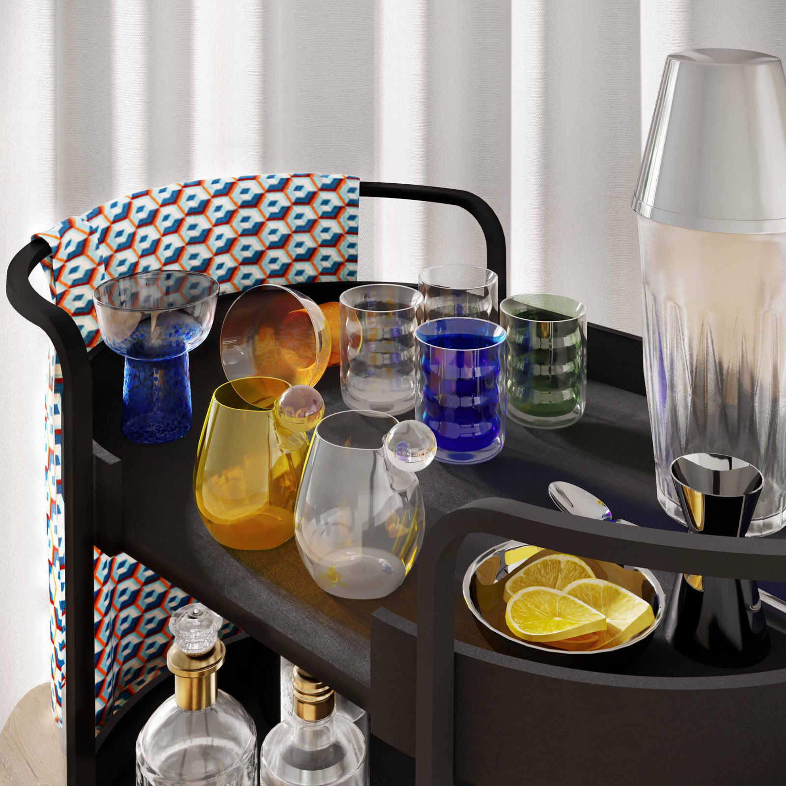 Vigo Ribbed Drinking Glass, Clear