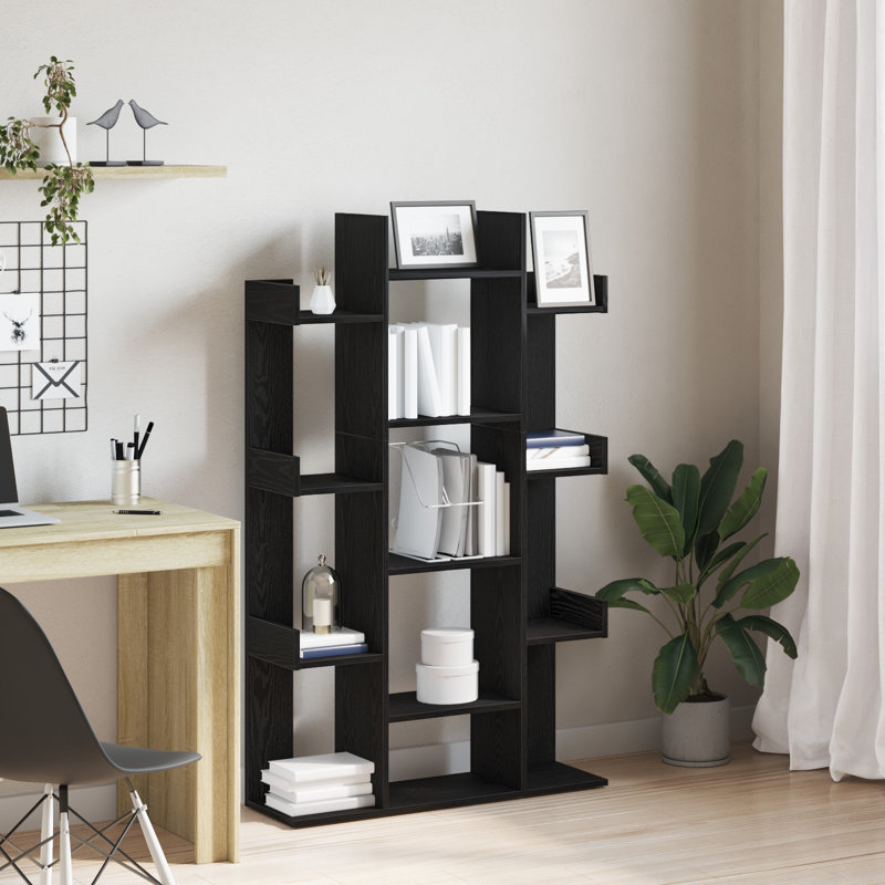 Book Cabinet Engineered Wood Home Organiser Storage Rack