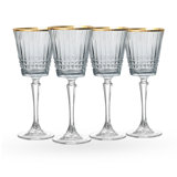 Cristine Gold Rim White Wine Glass, Set Of 4
