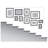 Fresquez Black Wood Matte Picture Frame - Set of 4 with Mat