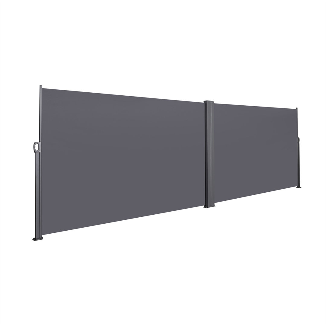 Retractable Side Awning Privacy Screen - Waterproof UV-Resistant Polyester Divider for Balcony, Patio & Porch | Roll-Up Design, Easy Install Arlmont & Co.