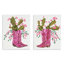  «Cactus in Pink Cowgirl», ensemble d'art sur plaque par Melissa Wang