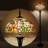 Tiffany Floor Lamp Amber Hummingbird Stained Glass Standing Reading Light 16X16X70 Inches Antique Pole Corner Lamp Decor Bedroom Office Living Room
