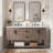 Floyd 60'' Free Standing Double Bathroom Vanity with Engineered Stone Top-999023288