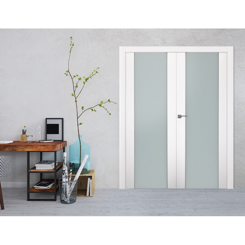 Porte française Smart Pro H3G en bois manufacturé massif, Gauche, 59,5 po x 95,24 po