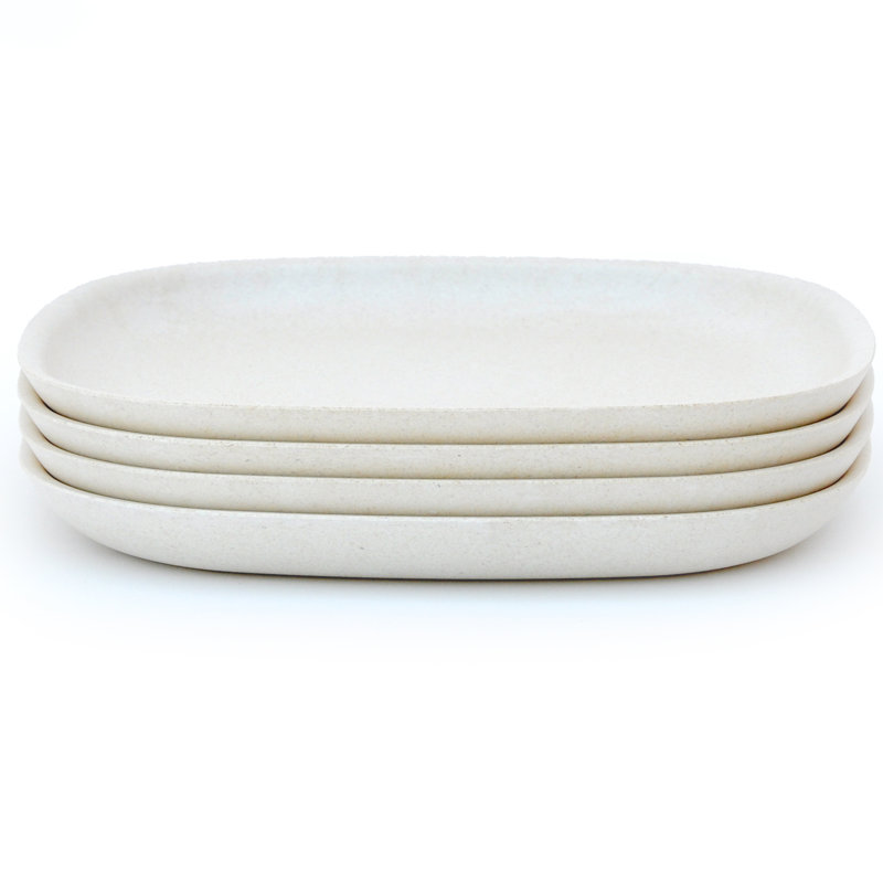 EKOBO Bamboo Dinner Plate, White