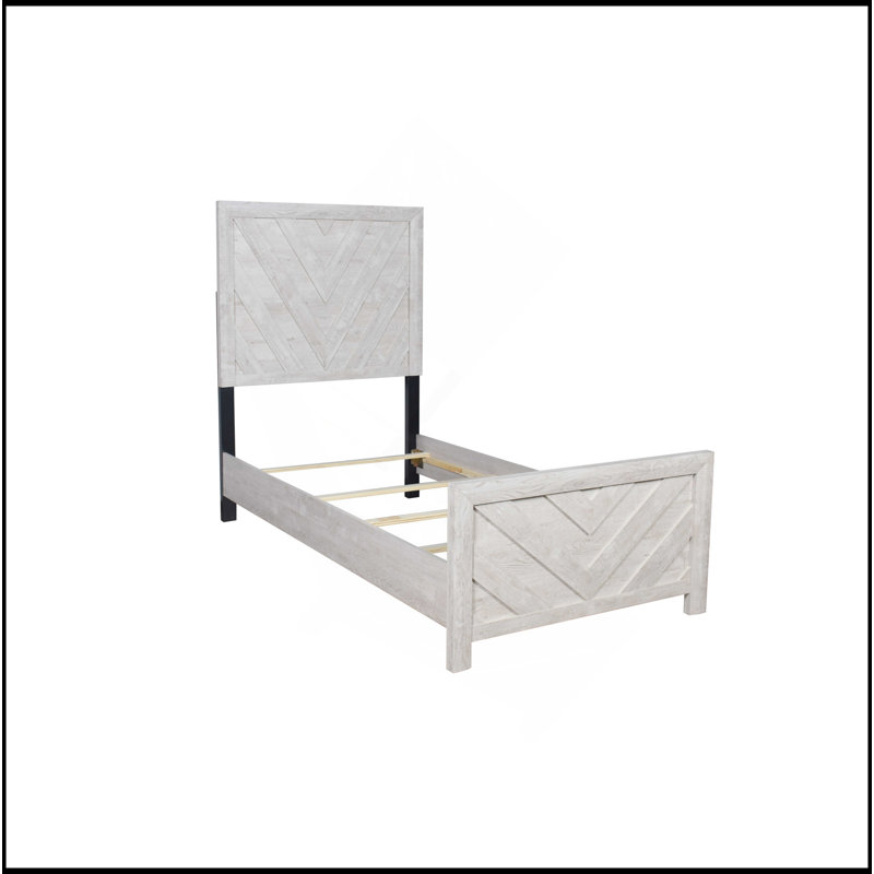 Lit Benony de style moderne en bois, cadre de lit, lit plateforme, Simple, Naturel antique