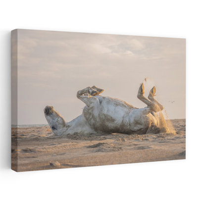 «Golden Hour», reproduction d'art ludique contemporain sur la plage