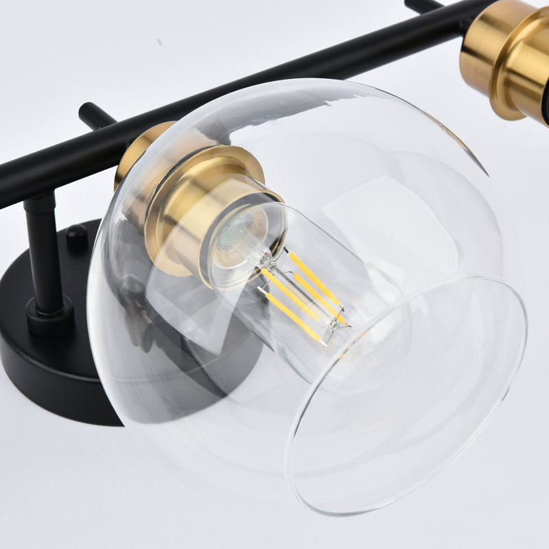Glausen 3 - Light Dimmable Vanity Light, Black/Gold