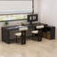 Bureau noir en bois massif en forme de L-102336129-102336130