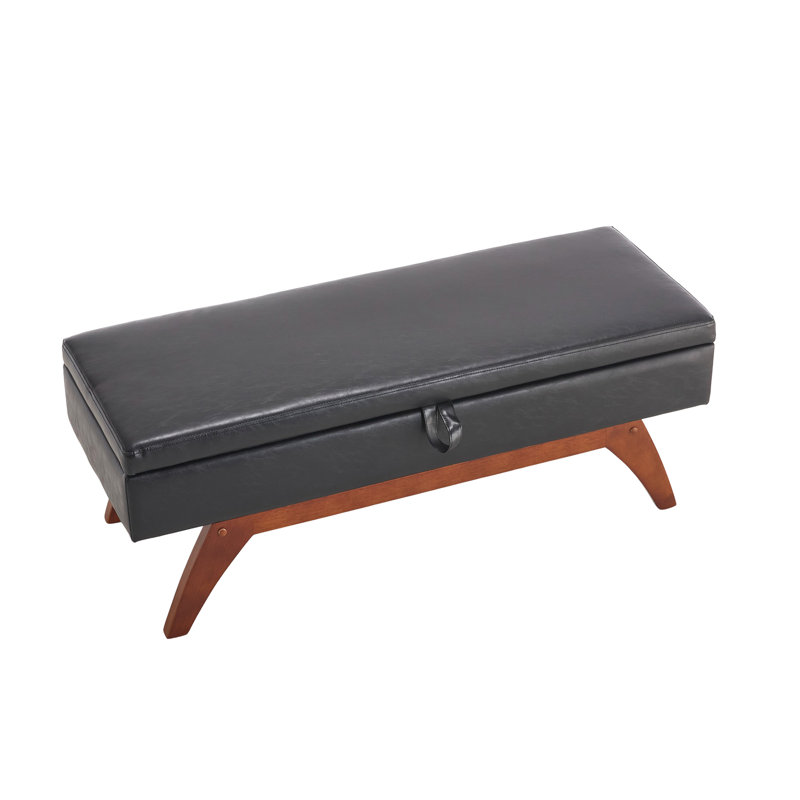 Tabouret de bout confortable avec polaire et compartiment de rangement secret