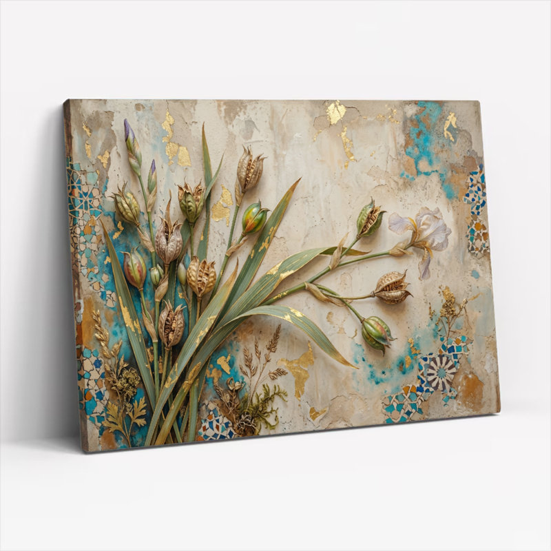 «Gallery Wrap», art mural sur toile pour le salon, la chambre à coucher, le bureau ou le vestibule - décoration murale décorative avec art floral