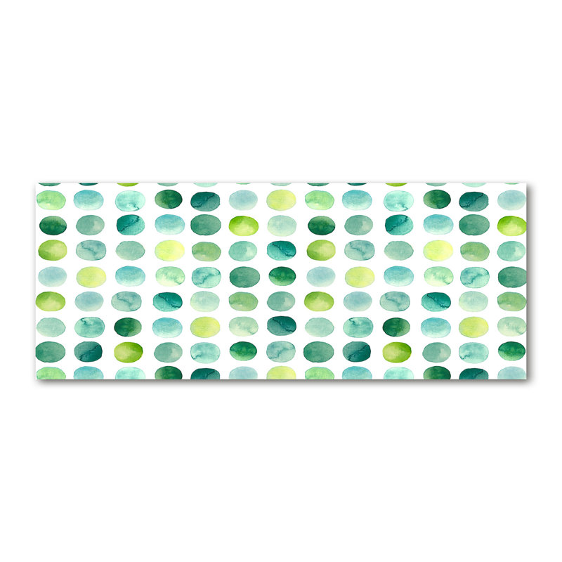 Green Dots - No Frame Print on Canvas