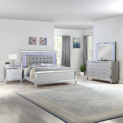 Denard Upholstered Standard 4 Piece Bedroom Set by House of Hampton