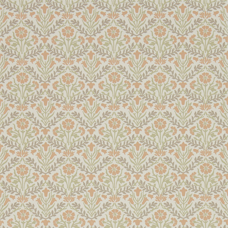 Bellflowers Wallpaper, Saffron/Olive