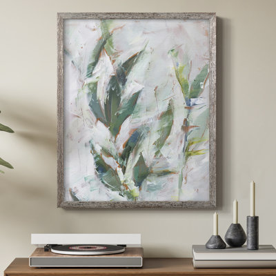 «Tropical Foliage Study II», reproduction encadrée - bois massif