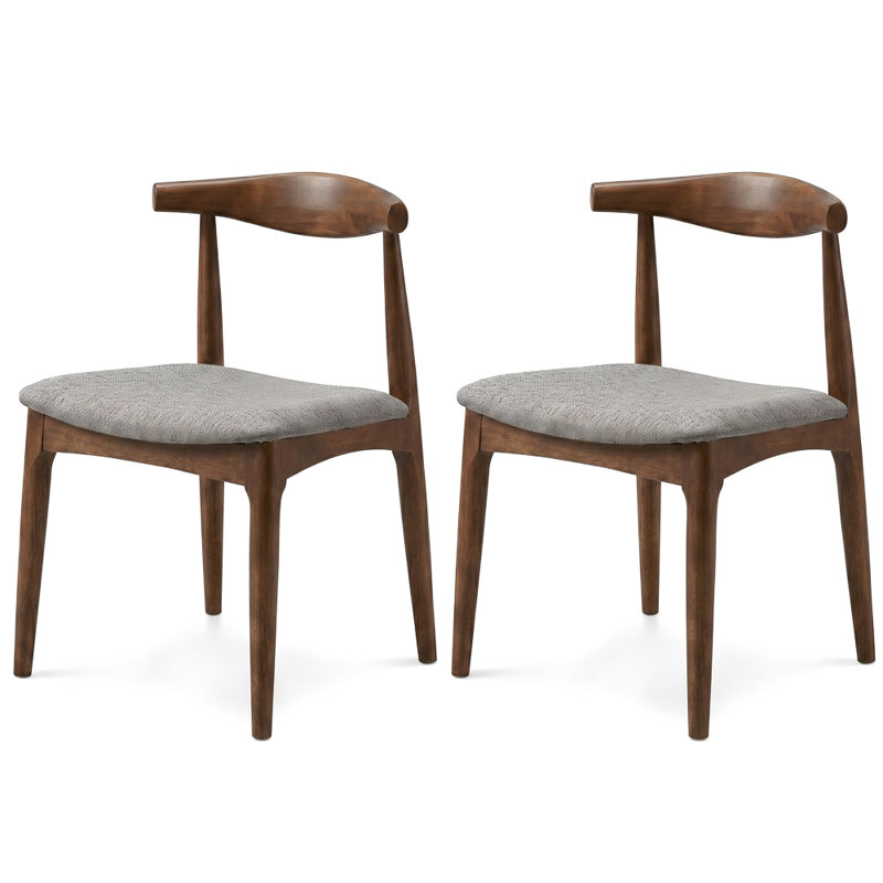 Chaise d'appoint en bois massif Talman, Gris