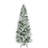 Flocked Pencil Artificial Christmas Tree with Realistic Branch Tips