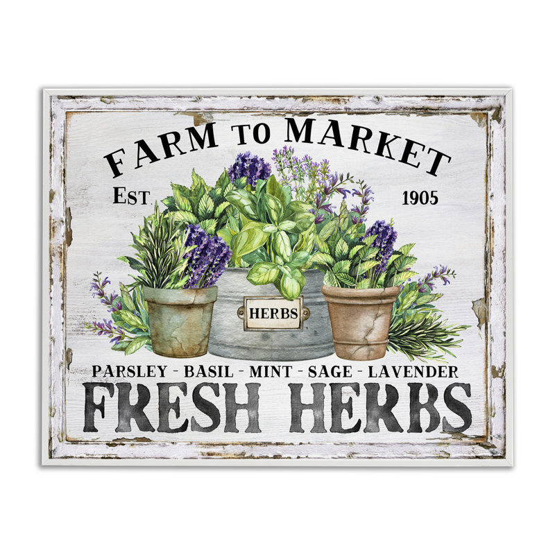  «Farmhouse Fresh Herbs», estampe numérique par Creatif Belle, H 24 po x l 30 po