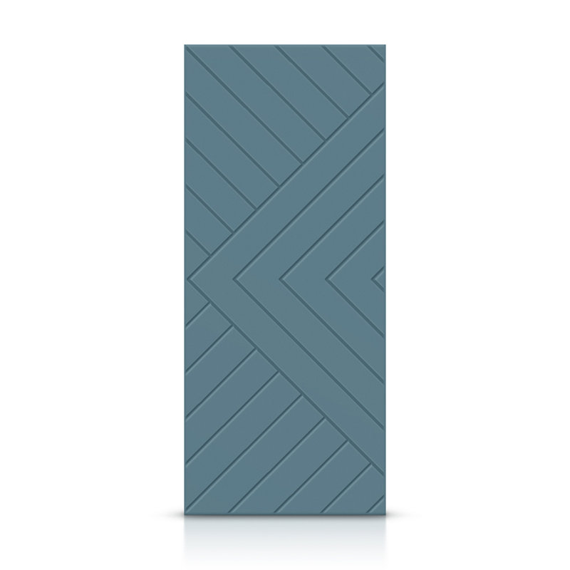 Porte standard à panneaux en bois manufacturé, Bleu dignité, 24 po x 80 po