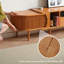 Meuble télé extensible en bois massif avec design incurvé