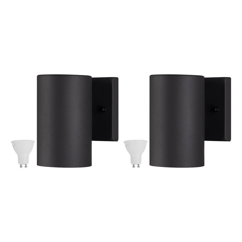 Renleigh 7" H Outdoor Wall Light with 5W LED GU10 Replaceable Bulbs