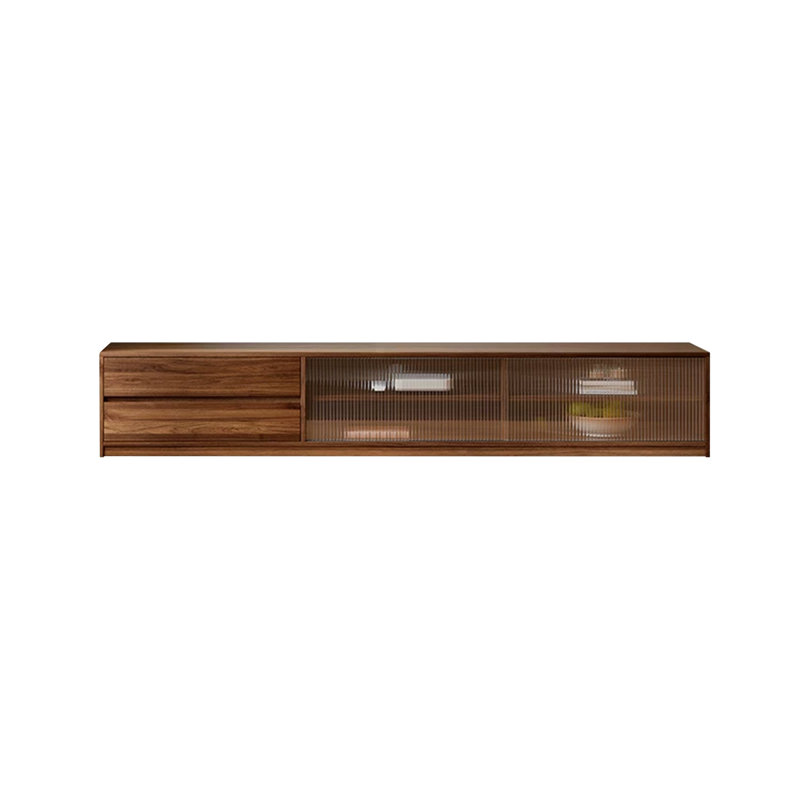 Meuble télé moderne en bois manufacturé noyer, 78.74