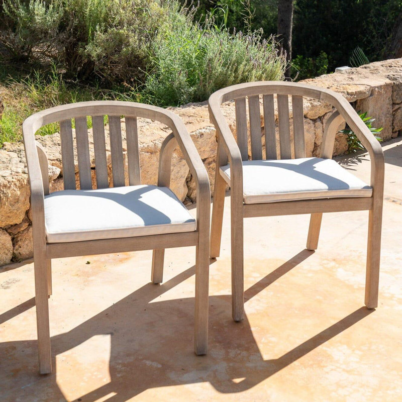 Keosauqua 4 - Person Wood Patio Dining Set with Round Table