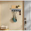 Porte-clés mural avec tablette, organisateur de courrier en bois et support pour le hall d'entrée, le salon, la chambre à coucher et le rangement de la porte-2132937439