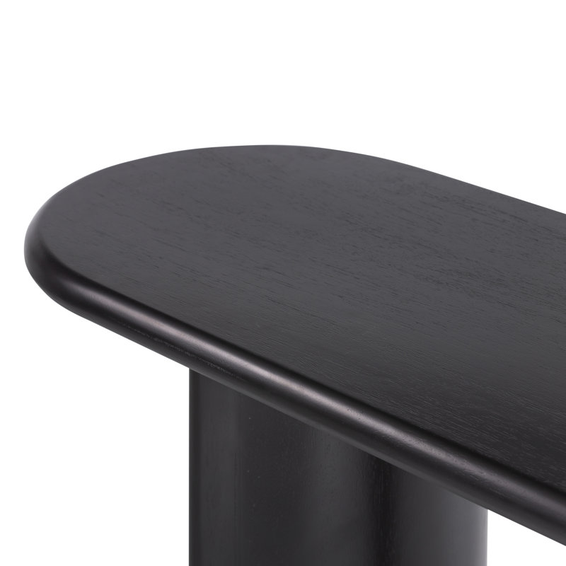 Paden 51'' W Solid Wood Console Table, Aged Black