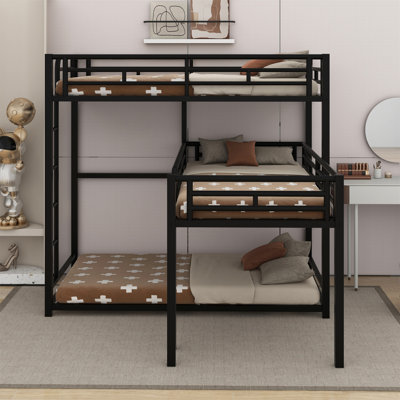 Faulks L Shape Triple Twin Bunk Bed