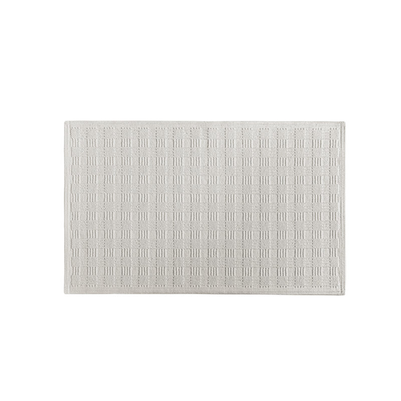 Aura Geometric Bath Rug, Fog