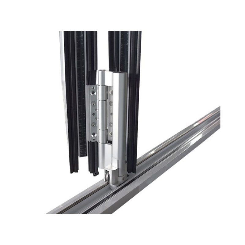 Portes de patio pliantes en aluminium, Blanc, S'ouvre à droite vers l'extérieur, H 84 po x l 120 po x P 3 po