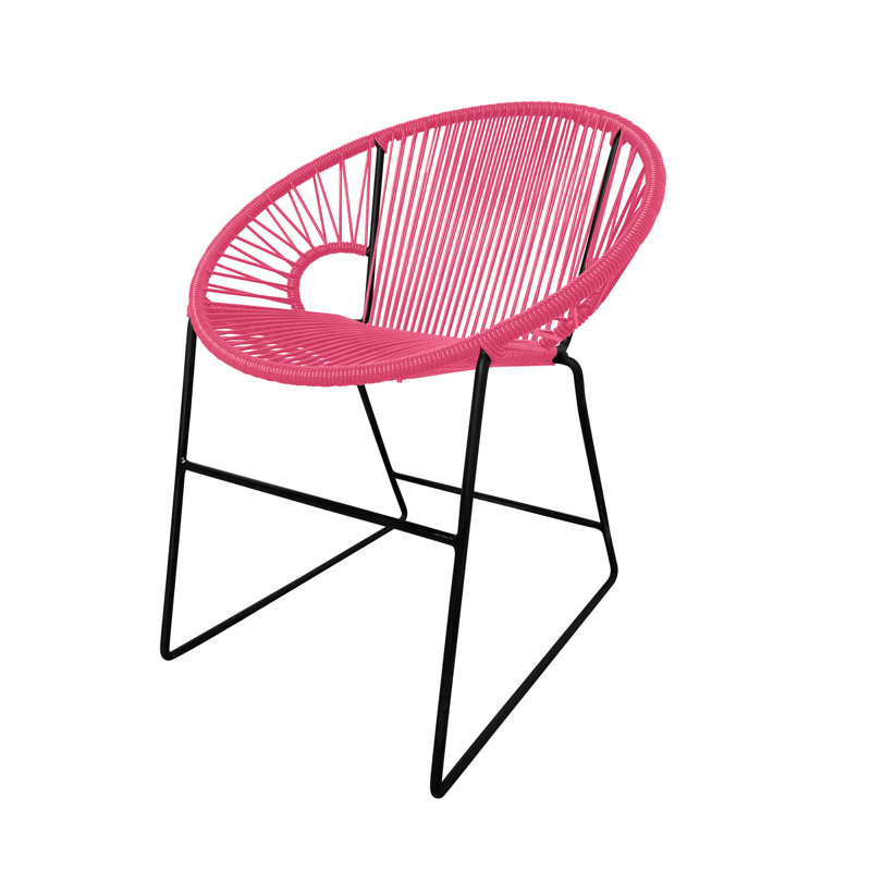 Chaise de patio Puerto, Rose / Noir