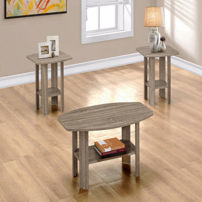 Ensemble de table, ensemble 3 pièces, café, bout, côté, accent, stratifié, transitionnel