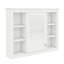 Armoire à pharmacie murale, armoire de rangement de salle de bain avec porte miroir et 6 tablettes ouvertes réglables-1086069581