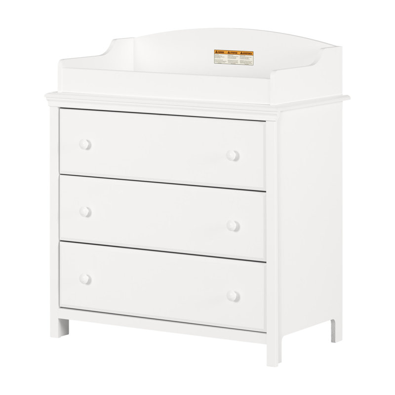 Commode à langer Cotton Candy, Blanc pur