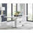 Areza High Gloss Extendable Dining Table Set with Luxury Faux Leather Dining Chairs-969679576-995843215