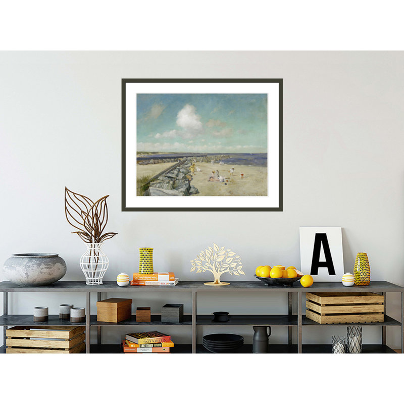 «Morning at Breakwater Shinnecock» par William Merritt Chase, impression giclée encadrée, H 33,5 po x l 40,66 po