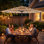 Parasol d'extérieur 9,3 pi avec lumières solaires, housse, parasol d'extérieur
