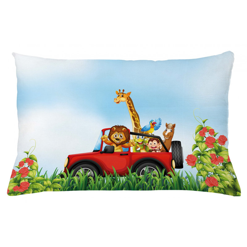 Housse de coussin lombaire intérieur/extérieur zoo, 16 po x 26 po
