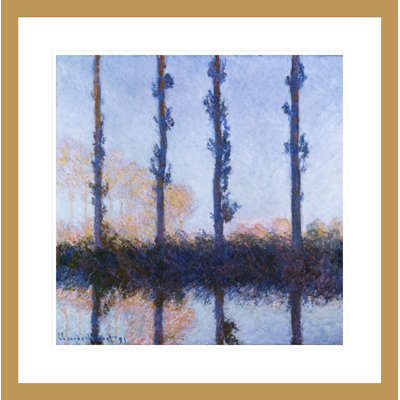 «The Four Trees» par Claude Monet, impression giclée sur cadre