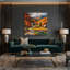 Art mural sur toile USA State Vermont Brown-1033161431