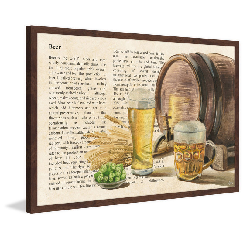«Beer Tradition» par Eyre Tarney - reproduction de cadre photo, H 20 po x l 30 po x P 1,5 po